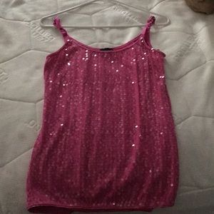 Pink sequin top